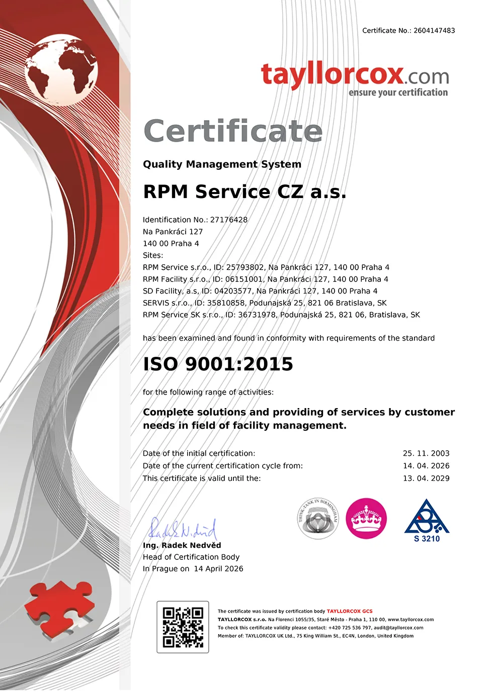 26-04-14_certificate_RCA9+RCA14+RCA27+RCA45_rpm-service-cz-as_BG_Stránka_2 kopie
